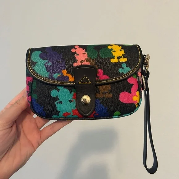 Disney Dooney & Bourke Multicolor Mickey Rare Wristlet – Like New - Picture 11 of 11